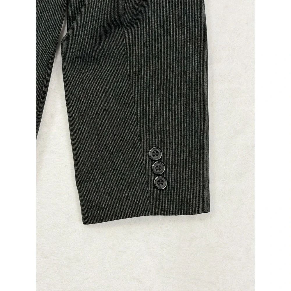 VanHusen Men's Suit Jacket Dark Gray/Black Lightweight for Summer Regular 20